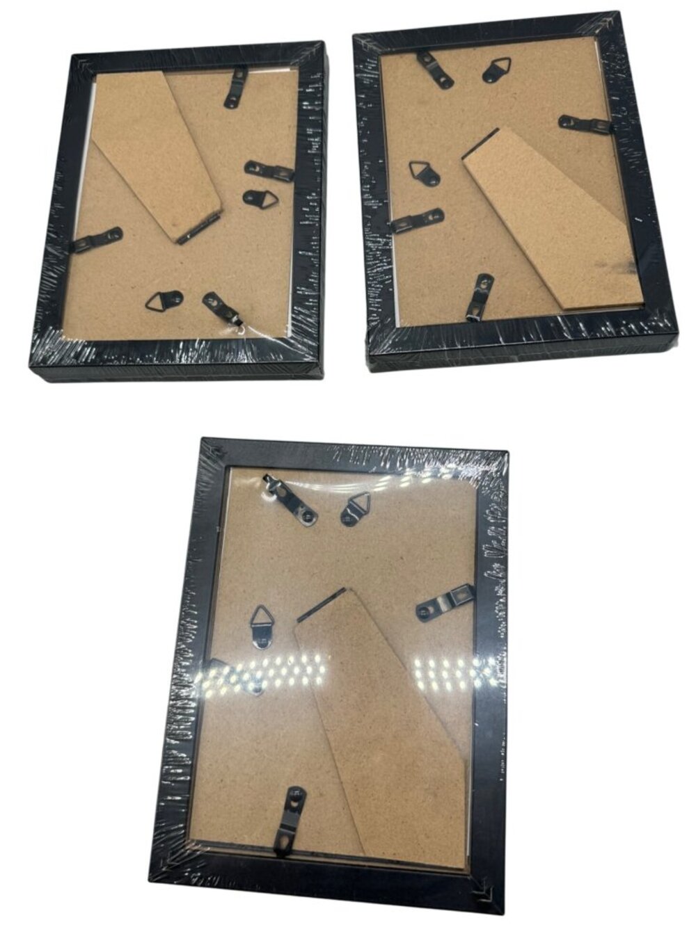 Set Of 6 Black Picture Frames With Easel Back  5x7 Inch New in Package READ
